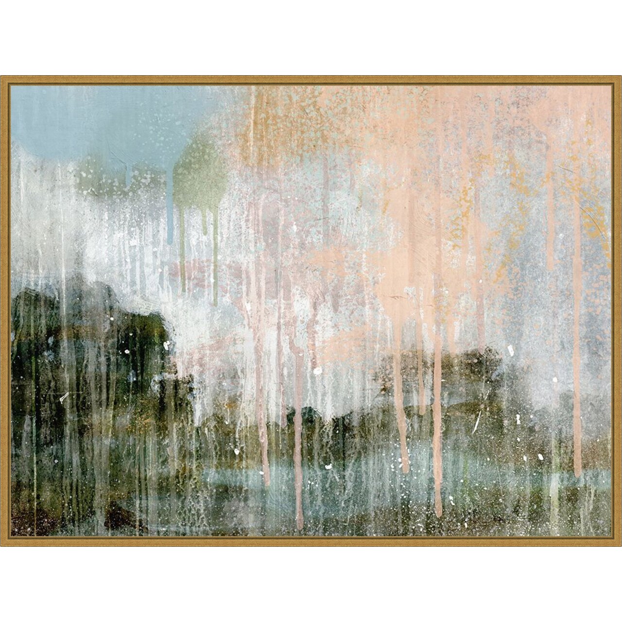 Paint Splattered Landscape II by Victoria Barnes Framed Canvas Wall Art